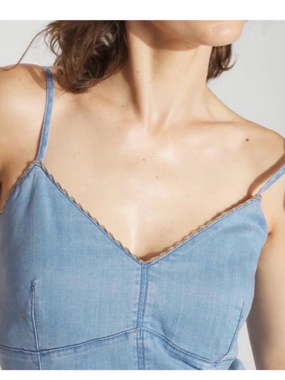 Light Blue Spaghetti Strap Maxi Dress - Picture 4 of 4